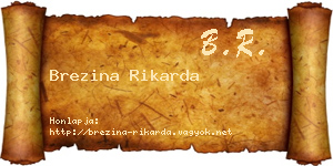 Brezina Rikarda névjegykártya